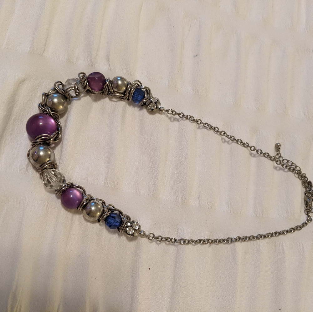 TopShop Blue Silver Necklace